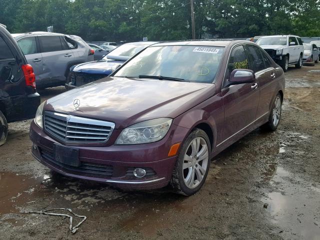 WDDGF81X18F112778 - 2008 MERCEDES-BENZ C 300 4MAT MAROON photo 2