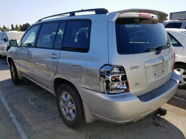 JTEDP21A850078948 - 2005 TOYOTA HIGHLANDER SILVER photo 3