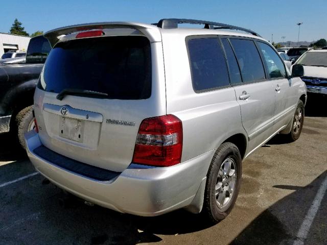 JTEDP21A850078948 - 2005 TOYOTA HIGHLANDER SILVER photo 4