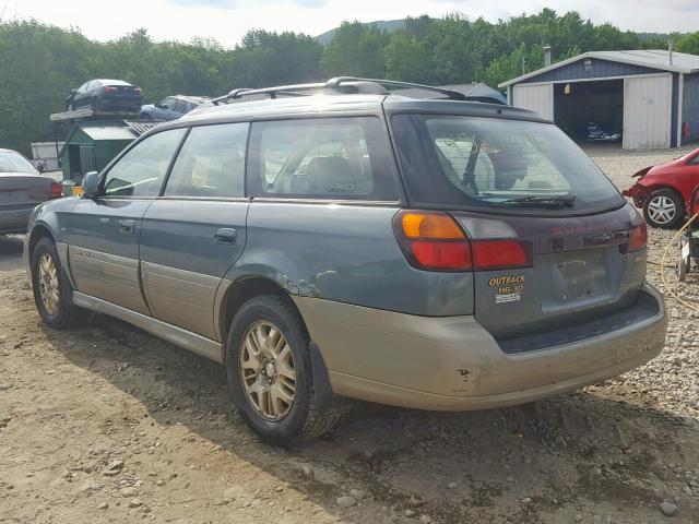 4S3BH896027618551 - 2002 SUBARU LEGACY OUT GREEN photo 3