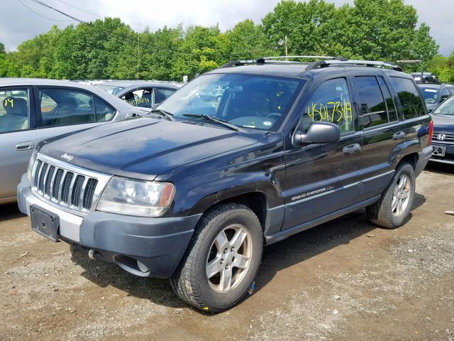 1J4GW48S74C187441 - 2004 JEEP GRAND CHER BLACK photo 2