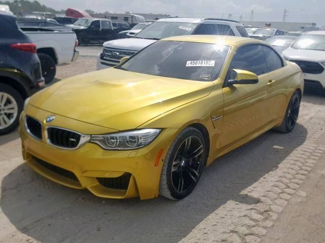 WBS3U9C55FP968357 - 2015 BMW M4 YELLOW photo 2