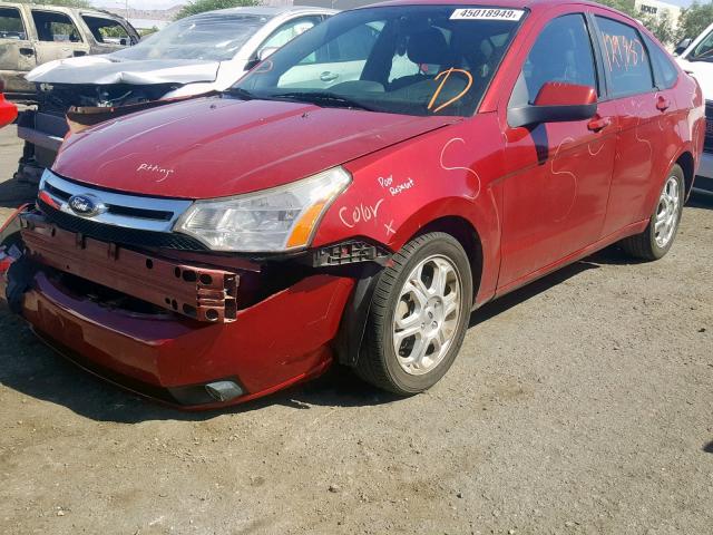 1FAHP36N79W254503 - 2009 FORD FOCUS SES RED photo 2