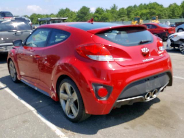 KMHTC6AE1DU135192 - 2013 HYUNDAI VELOSTER T RED photo 3