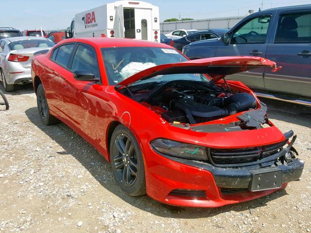 2C3CDXJG1KH523973 - 2019 DODGE CHARGER SX RED photo 1