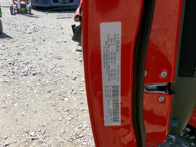 2C3CDXJG1KH523973 - 2019 DODGE CHARGER SX RED photo 10