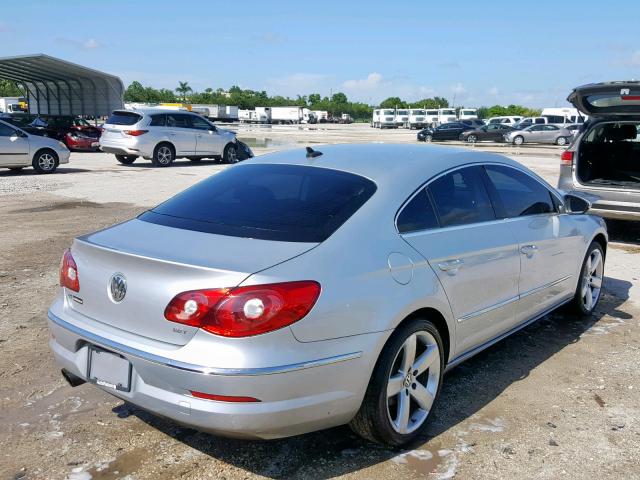 WVWHN7AN2BE704844 - 2011 VOLKSWAGEN CC LUXURY SILVER photo 4