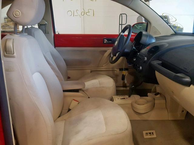 3VWCK31C85M404263 - 2005 VOLKSWAGEN NEW BEETLE Qırmızı foto 5