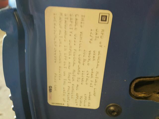 1G2WJ52M2RF244994 - 1994 PONTIAC GRAND PRIX ლურჯი ფოტო 10