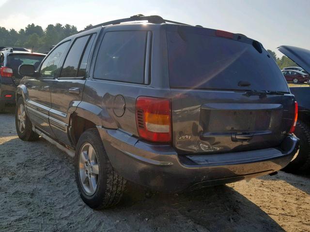 1J8GW68J54C130415 - 2004 JEEP GRAND CHER GRAY photo 3