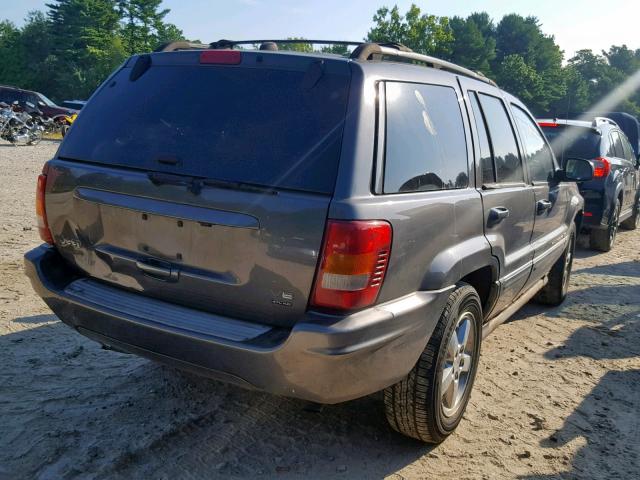 1J8GW68J54C130415 - 2004 JEEP GRAND CHER GRAY photo 4