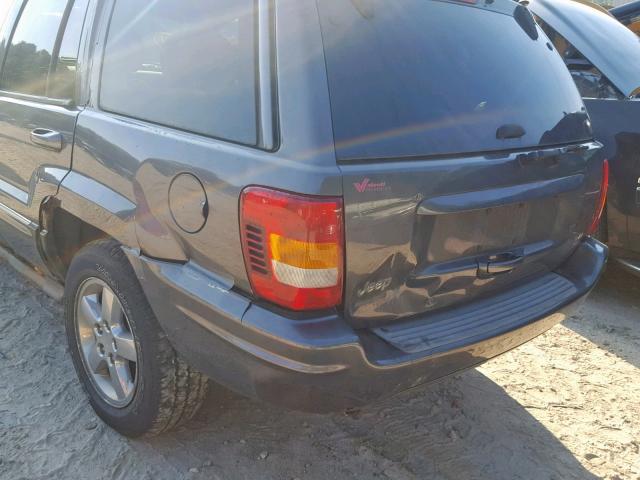 1J8GW68J54C130415 - 2004 JEEP GRAND CHER GRAY photo 9