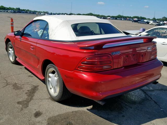 1FALP45T2RF210117 - 1994 FORD MUSTANG GT RED photo 3