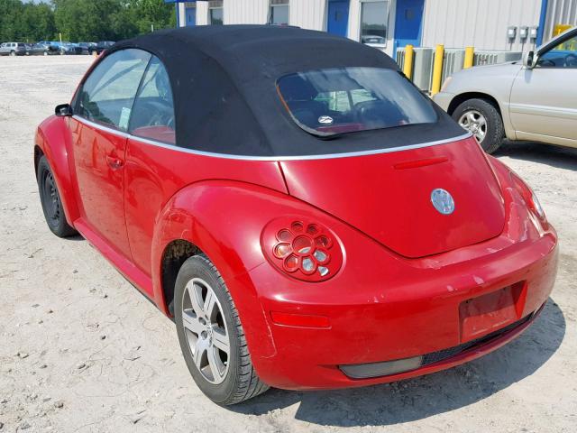 3VWPF31Y76M309213 - 2006 VOLKSWAGEN NEW BEETLE წითელი ფოტო 3