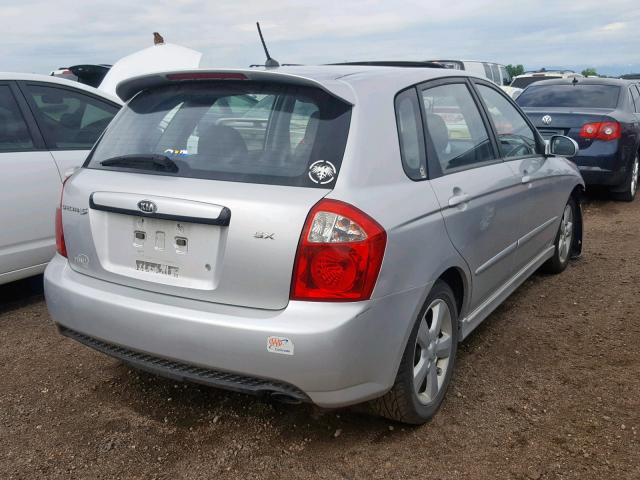 KNAFE161085022335 - 2008 KIA SPECTRA5 5 SILVER photo 4