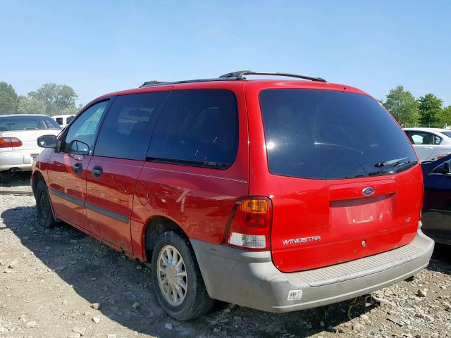 2FMZA51481BB84571 - 2001 FORD WINDSTAR L RED photo 3