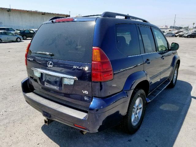 JTJBT20X970131749 - 2007 LEXUS GX 470 BLUE photo 4