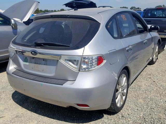 JF1GH74648G812246 - 2008 SUBARU IMPREZA WR SILVER photo 4