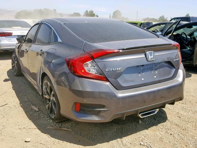 19XFC2E88KE041997 - 2019 HONDA CIVIC SPOR GRAY photo 3