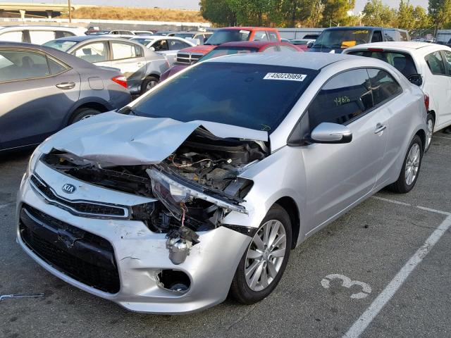 KNAFX6A80E5237513 - 2014 KIA FORTE EX SILVER photo 2