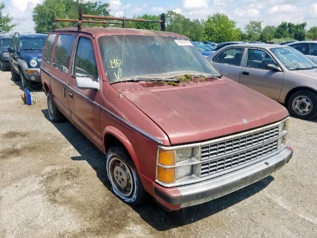 2B4FK41GXGR690098 - 1986 DODGE CARAVAN SE MAROON photo 1