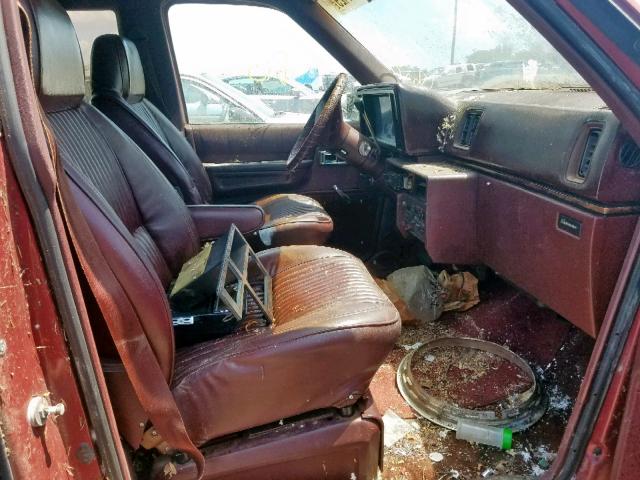 2B4FK41GXGR690098 - 1986 DODGE CARAVAN SE MAROON photo 5