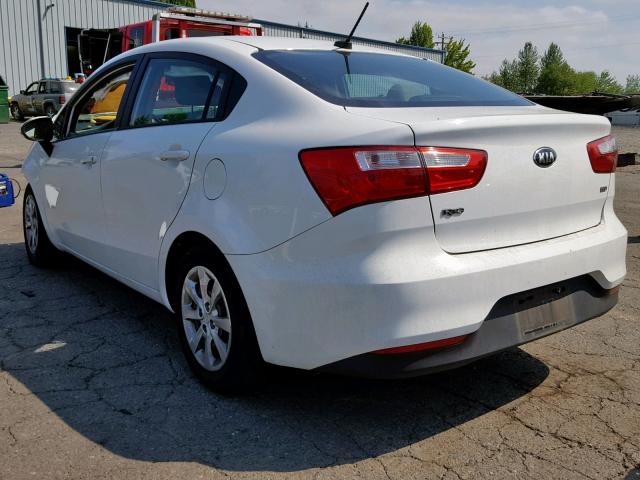 KNADM4A36G6558641 - 2016 KIA RIO LX WHITE photo 3