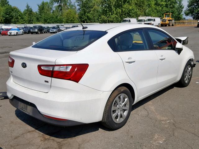 KNADM4A36G6558641 - 2016 KIA RIO LX WHITE photo 4