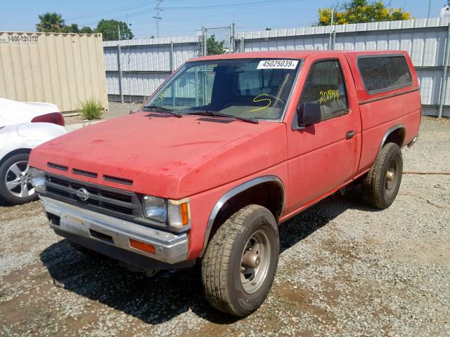 1N6SD11S5MC350082 - 1991 NISSAN TRUCK SHOR RED photo 2