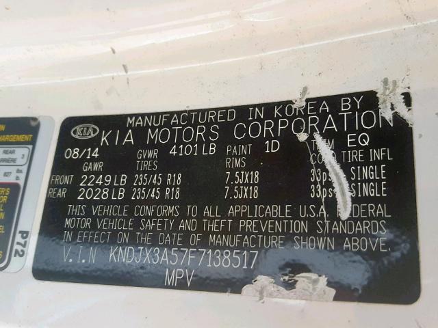 KNDJX3A57F7138517 - 2015 KIA SOUL ! Ağ foto 10
