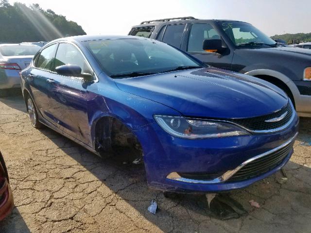 1C3CCCAB4FN533829 - 2015 CHRYSLER 200 LIMITE BLUE photo 1