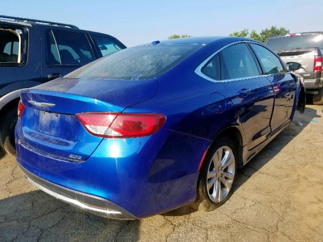 1C3CCCAB4FN533829 - 2015 CHRYSLER 200 LIMITE BLUE photo 4