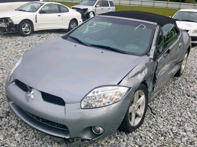 4A3AL25F18E040118 - 2008 MITSUBISHI ECLIPSE SP GRAY photo 2