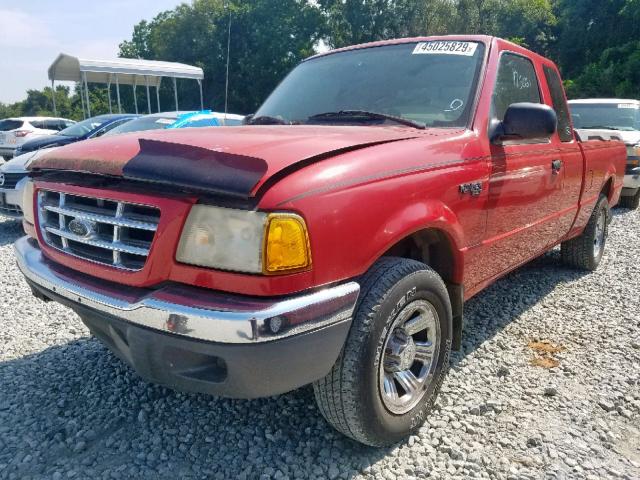 1FTYR14E41PA23200 - 2001 FORD RANGER SUP RED photo 2