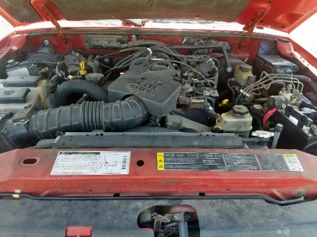 1FTYR14E41PA23200 - 2001 FORD RANGER SUP RED photo 7