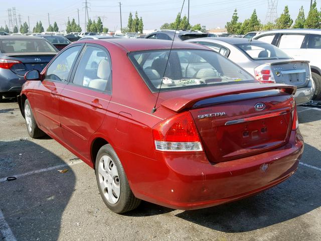 KNAFE121X75461689 - 2007 KIA SPECTRA EX RED photo 3