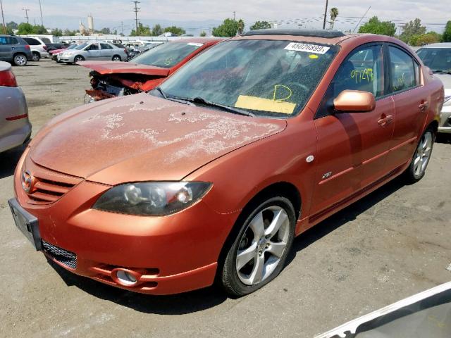 JM1BK323341199105 - 2004 MAZDA 3 S ORANGE photo 2