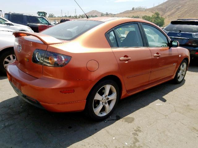 JM1BK323341199105 - 2004 MAZDA 3 S ORANGE photo 4