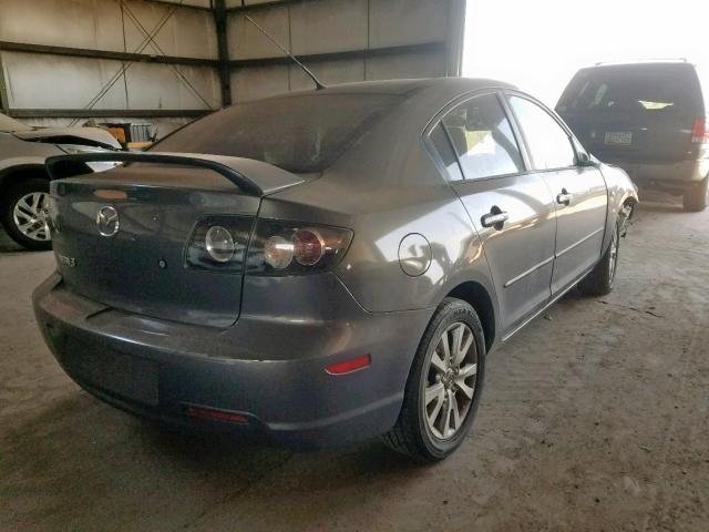 JM1BK12F371713537 - 2007 MAZDA 3 I GRAY photo 4