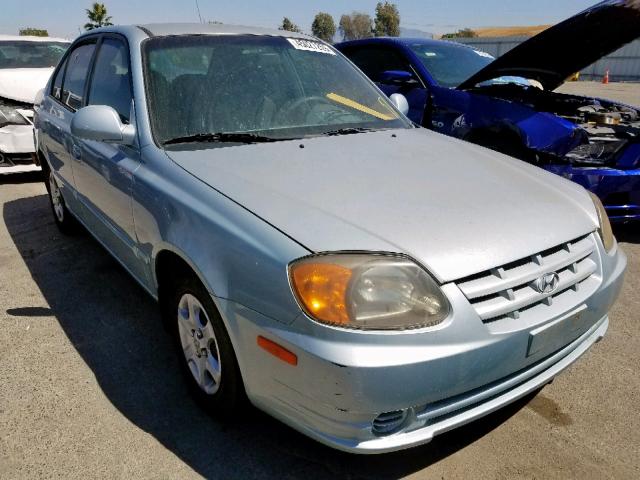 KMHCG45C94U569538 - 2004 HYUNDAI ACCENT GL BLUE photo 1