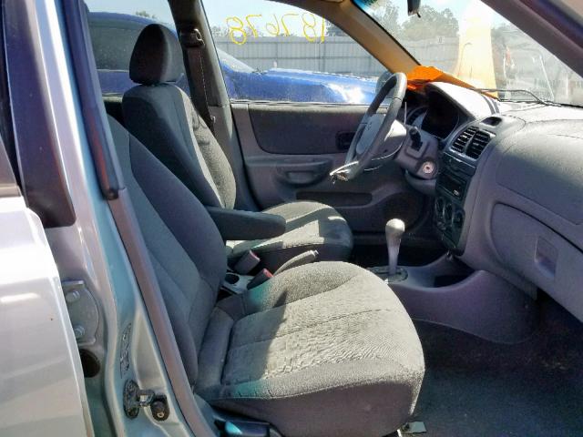 KMHCG45C94U569538 - 2004 HYUNDAI ACCENT GL BLUE photo 5