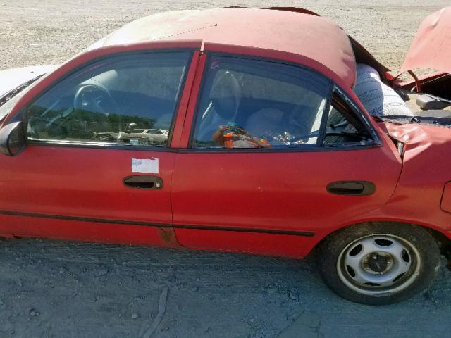 1Y1SK5360RZ102581 - 1994 GEO PRIZM BASE წითელი ფოტო 10