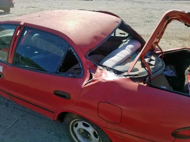 1Y1SK5360RZ102581 - 1994 GEO PRIZM BASE წითელი ფოტო 9