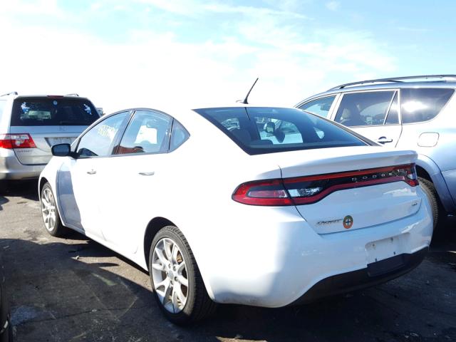 1C3CDFBA1DD137798 - 2013 DODGE DART SXT WHITE photo 3