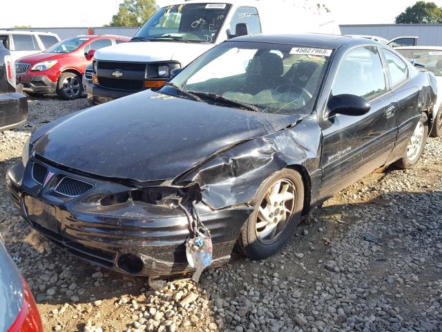 1G2NF12F62C162796 - 2002 PONTIAC GRAND AM S BLACK photo 2