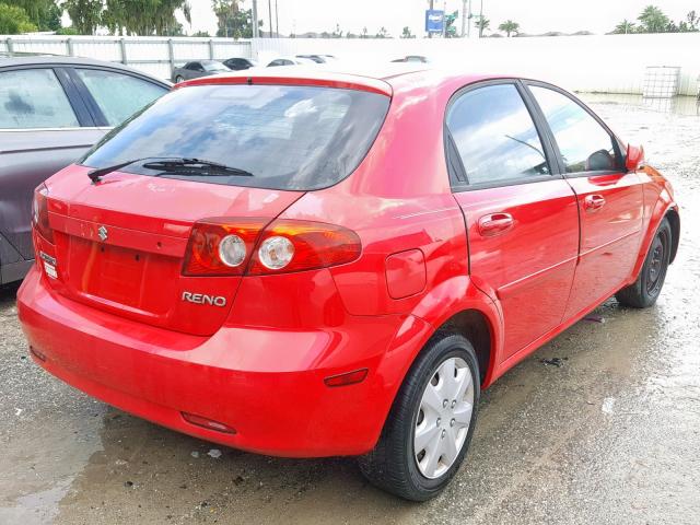 KL5JD66Z78K835455 - 2008 SUZUKI RENO BASE RED photo 4