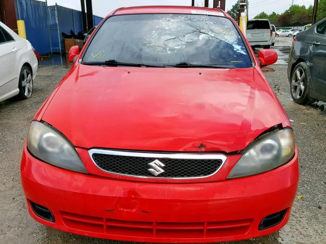 KL5JD66Z78K835455 - 2008 SUZUKI RENO BASE RED photo 9