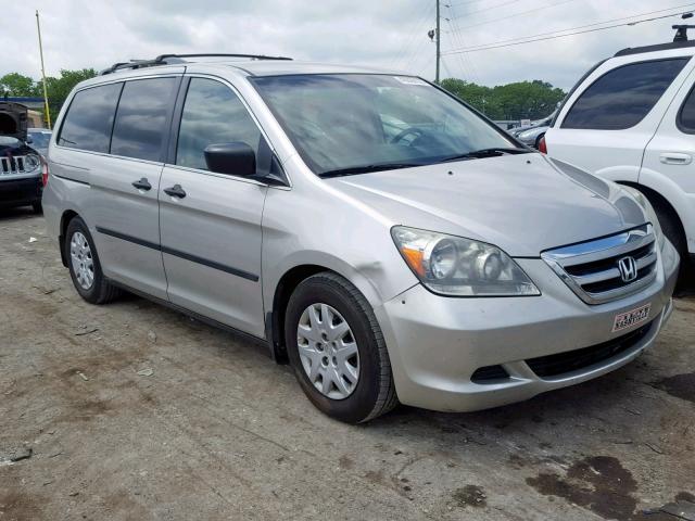 5FNRL38225B125080 - 2005 HONDA ODYSSEY LX SILVER photo 1