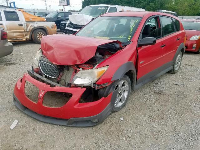 5Y2SL63815Z462655 - 2005 PONTIAC VIBE RED photo 2