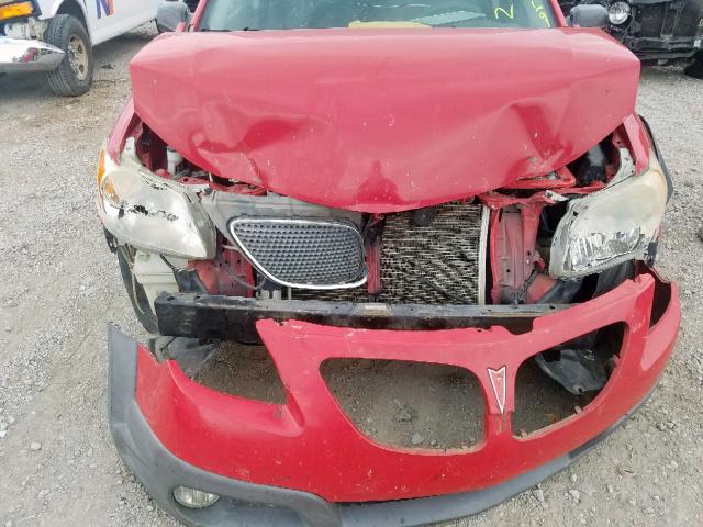 5Y2SL63815Z462655 - 2005 PONTIAC VIBE RED photo 7